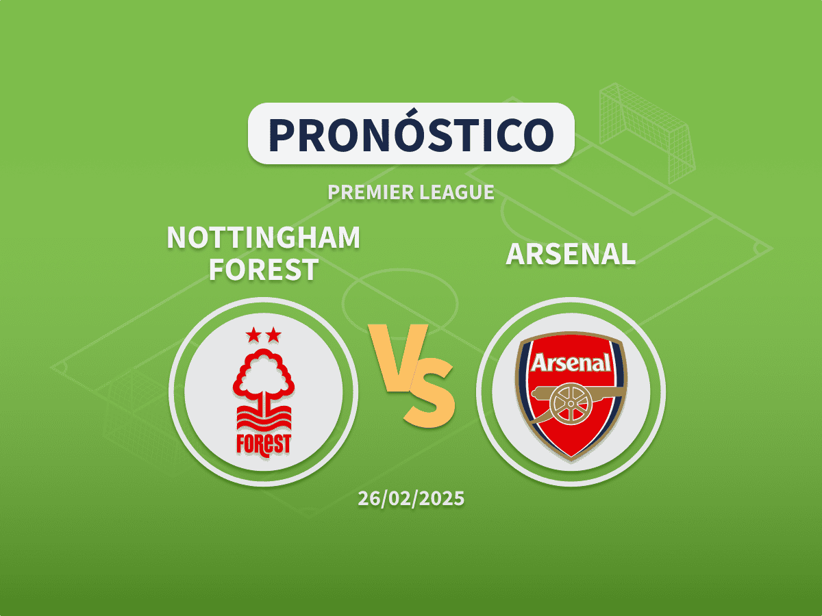 Imagen destacada pronóstico de apuestas entre el Nottingham Forest y el Arsenal de Premier League