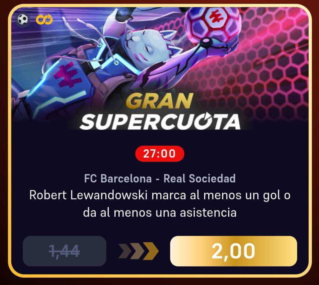 Gran Supercuota Winamax dorada