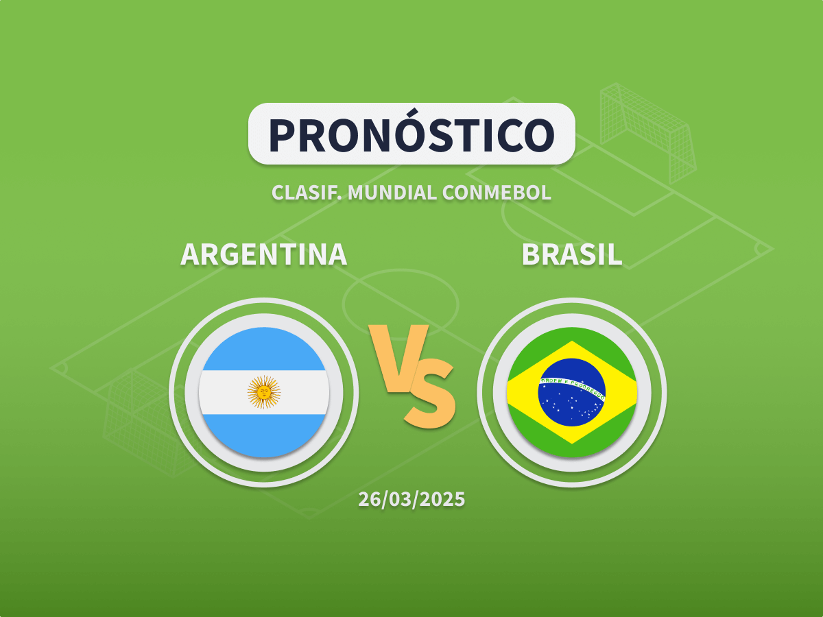 Imagen destacada pronóstico de apuestas entre Argentina y Brasil de la Clasificación al Mundial 2026 de la CONMEBOL
