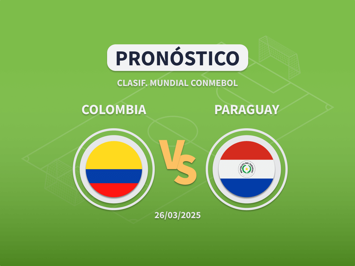 Imagen destacada pronóstico de apuestas entre Colombia y Paraguay de la Clasificación al Mundial 2026 de la CONMEBOL