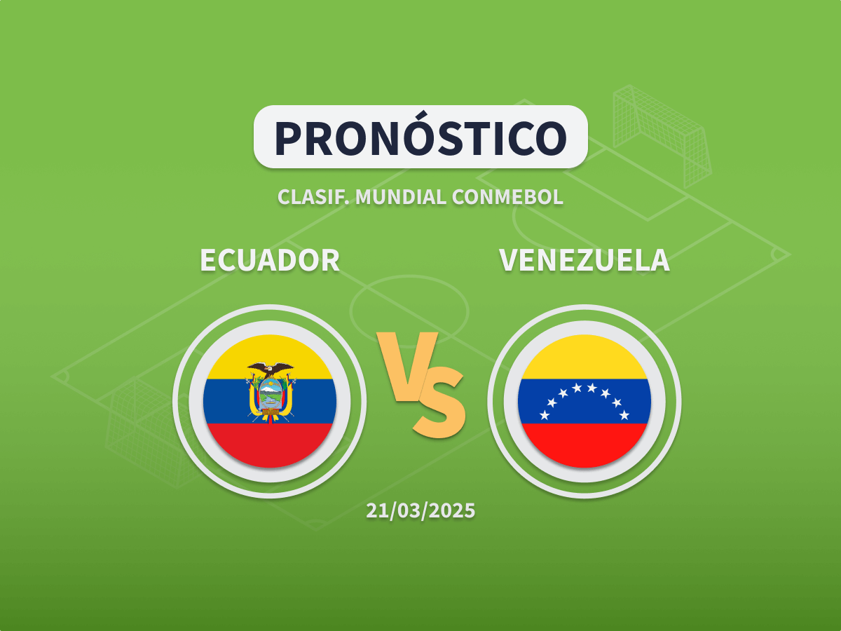 Imagen destacada pronóstico de apuestas entre Ecuador y Venezuela de la Clasificación al Mundial 2026 de la CONMEBOL