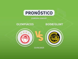 Imagen destacada pronóstico de apuestas entre el Olympiacos y el Bodo Glimt de Octavos de Europa League