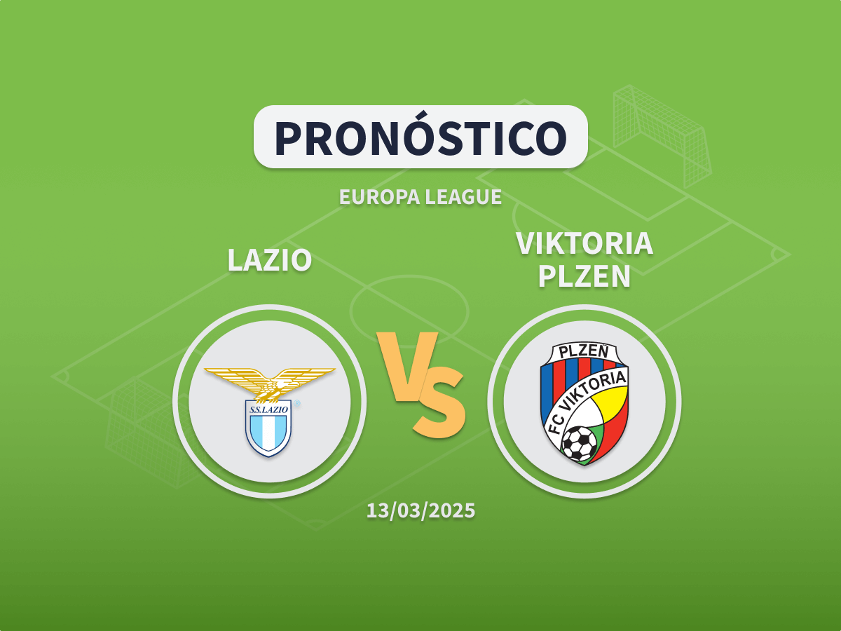 Imagen destacada pronóstico de apuestas entre el Lazio y el Viktoria Plzen de Octavos de Europa League