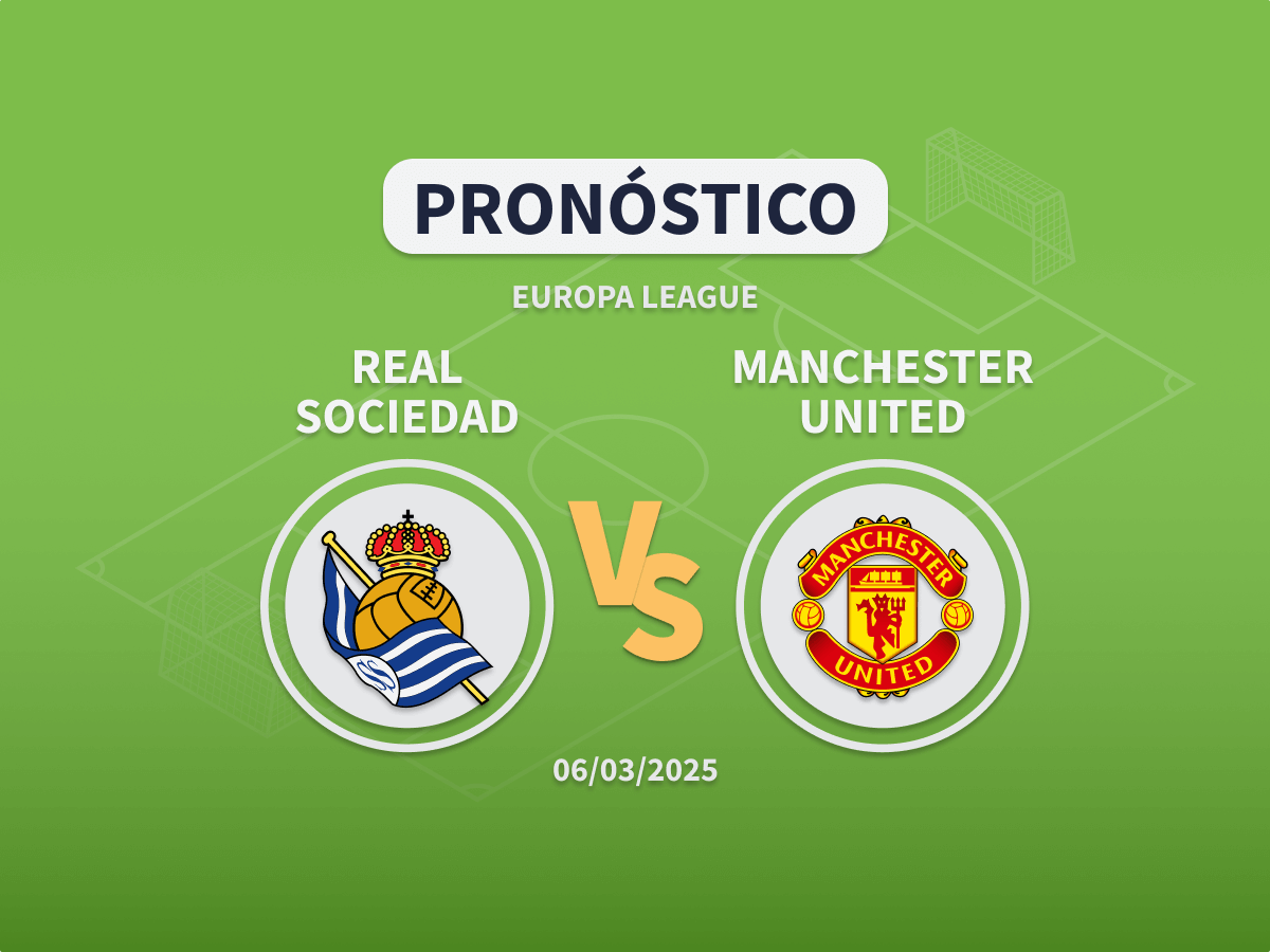 Imagen destacada pronóstico de apuestas entre la Real Sociedad y el Manchester United de Octavos de Europa League