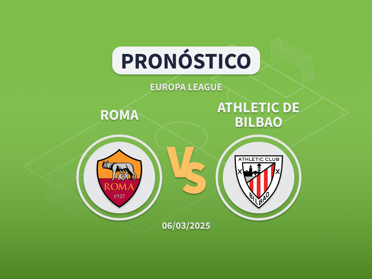 Imagen destacada pronóstico de apuestas entre la Roma y el Athletic de Bilbao de Octavos de Europa League