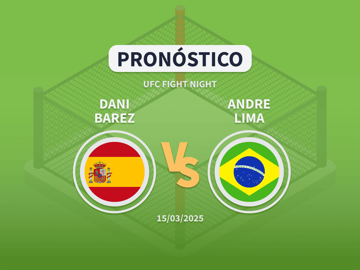 Imagen destacada pronóstico de apuestas al combate entre Dani Barez vs Andre Lima de la UFC Fight Night