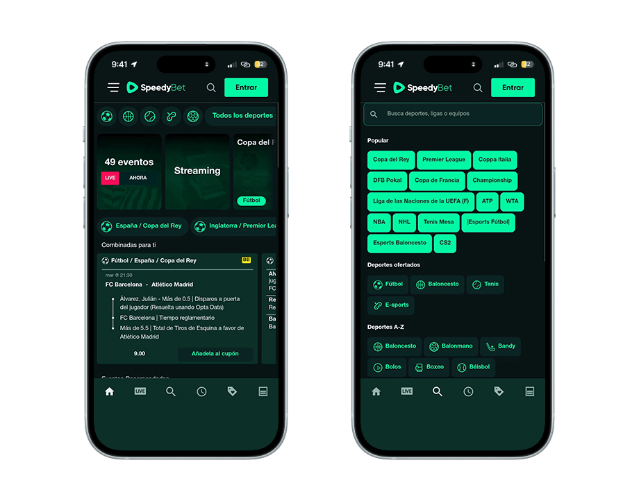 speedybet apuestas deportivas vista previa movil 1