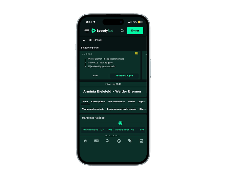speedybet apuestas deportivas vista previa movil 2