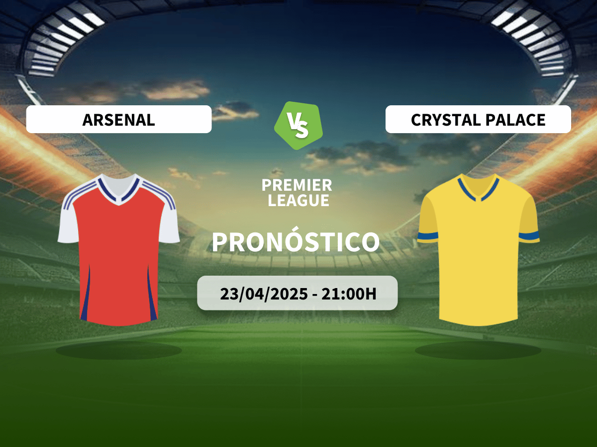Pronóstico Arsenal vs Crystal Palace (23/04/2025)