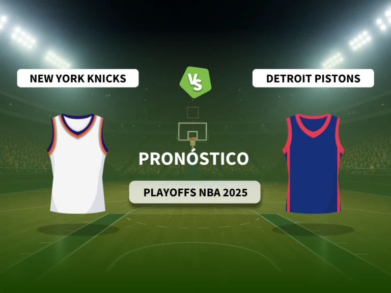 Pron&oacute;stico New York Knicks vs Detroit Pistons (Playoffs NBA 2025)