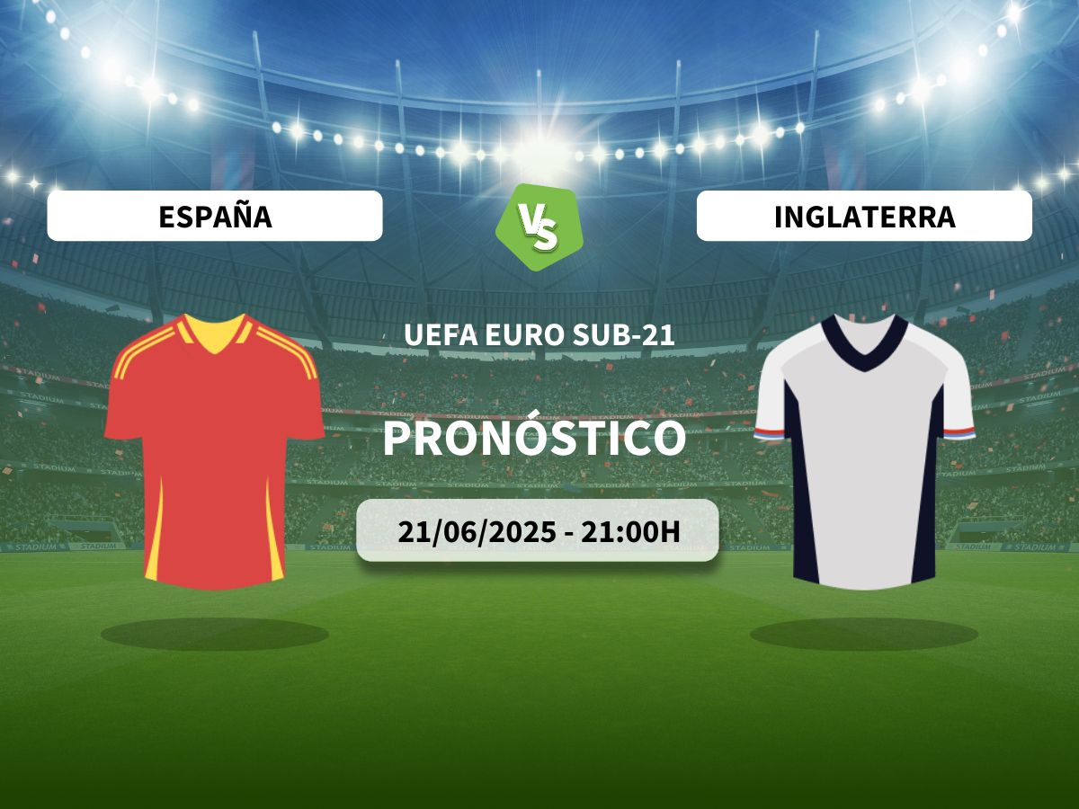 pronostico España vs Inglaterra de cuartos de final EURO Sub-21 17/06/2025