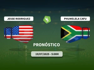 Pronóstico combate Jesse Rodriguez vs Phumelela Cafu (19/07/2025)