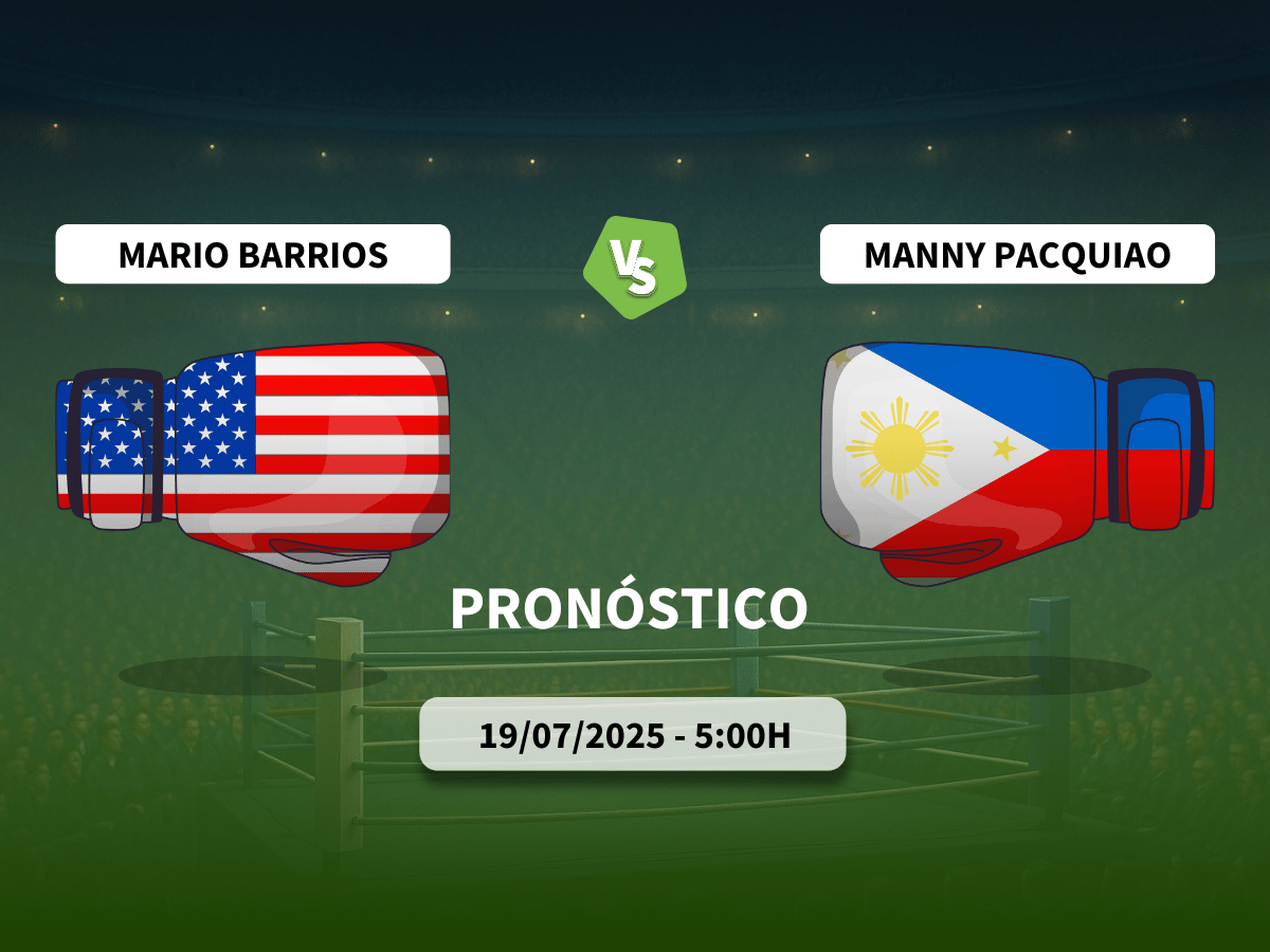 Pronóstico combate Mario Barrios vs Manny Pacquiao (19/07/2025)
