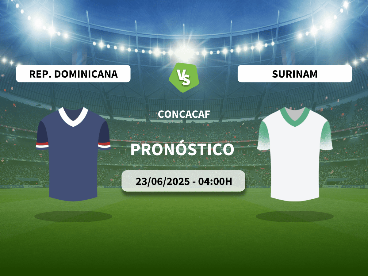 Pronóstico CONCACAF República Dominicana vs Surinam (23/06/2025)