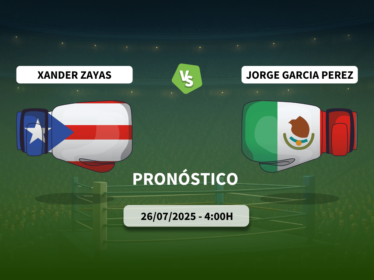 Pronóstico combate Xander Zayas vs Jorge Garcia Perez (26/07/2025)