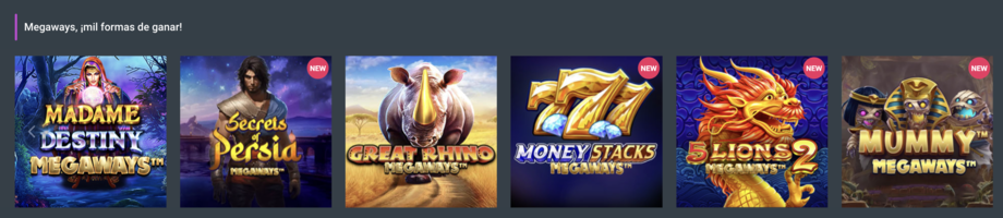 slots megaways en codere casino