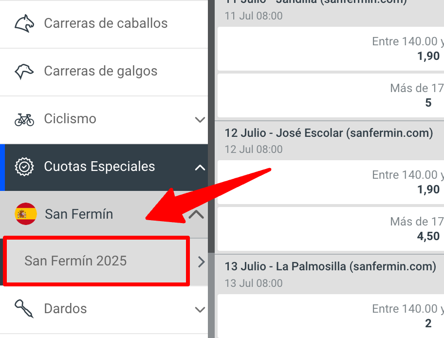 cuotas san fermines 2025 codere 2