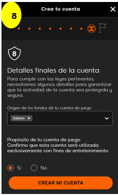registro 888sport Paso 3. C
