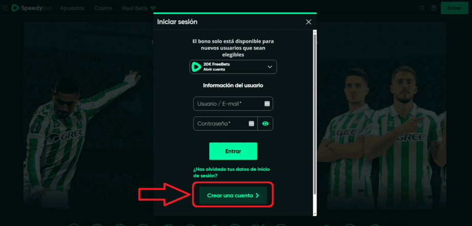 registro speedybet paso 3