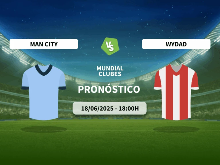 Pron&oacute;stico Manchester City vs Wydad Casabanca (18/06/2025)