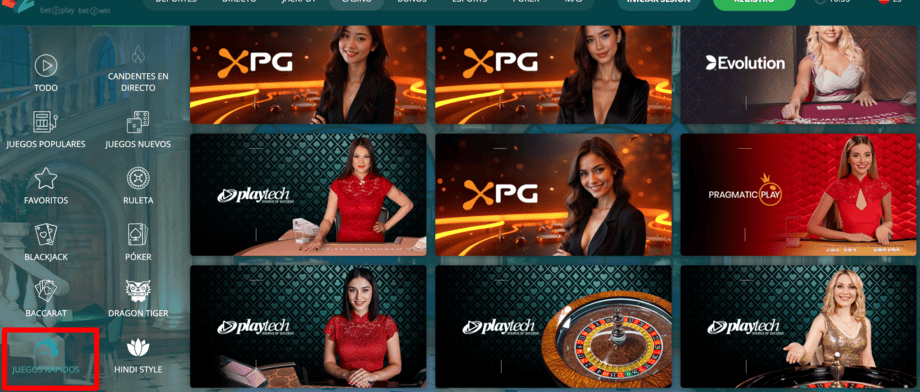 22bet casino seccion juegos rapidos