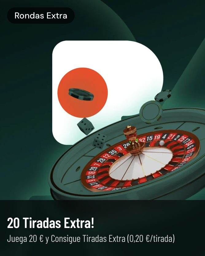 paf casino promocion 20 tiradas extra