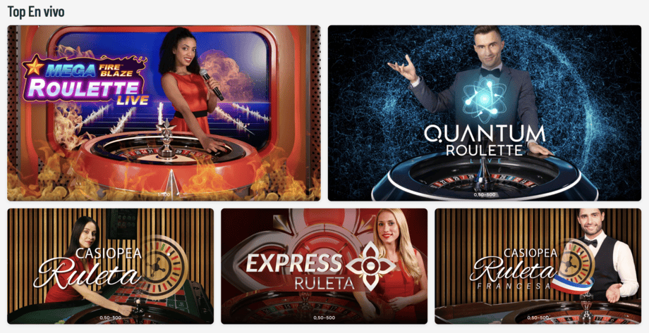 paf casino seccion ruleta en vivo