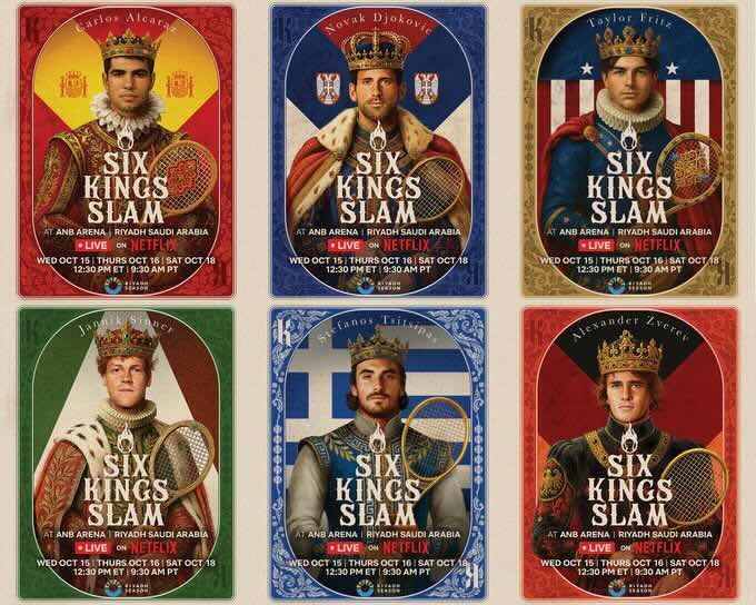 Imagen del Six Kings Slam de tenis - Netflix