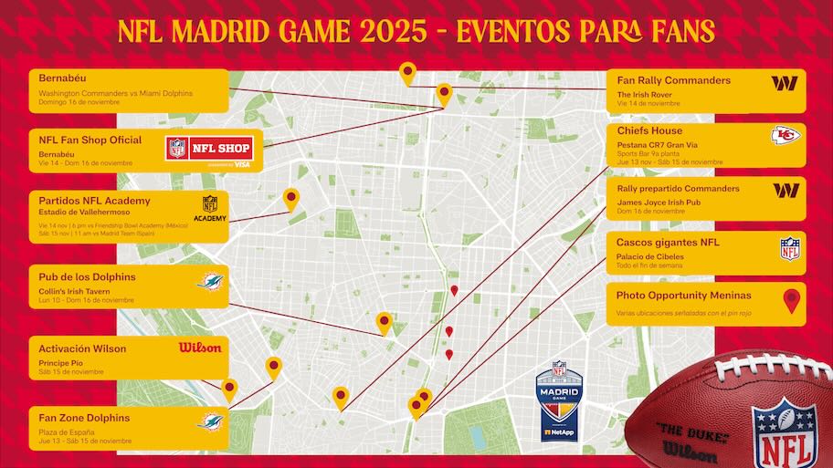 Imagen de eventos relacionados con el NFL Madrid Game en el Bernabeu