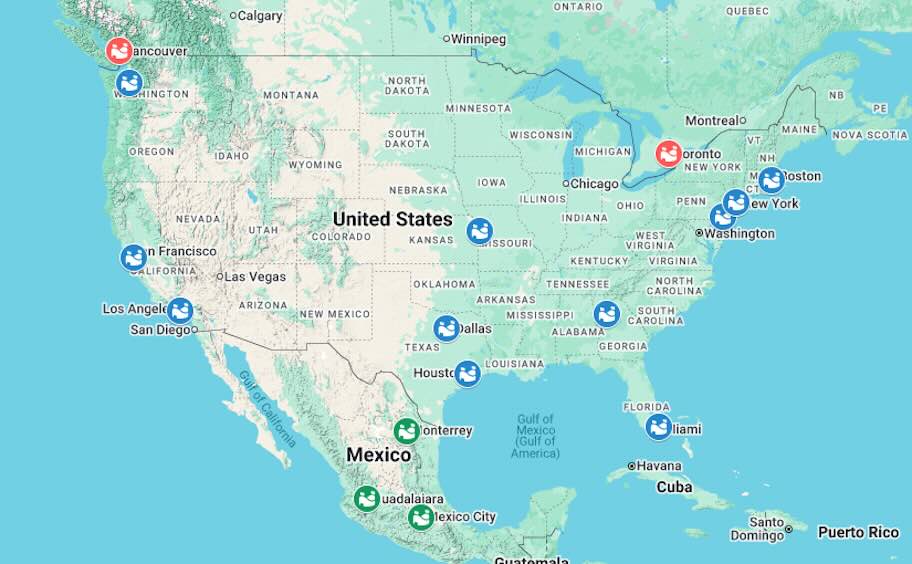 captura de pantalla estadios y sedes del mundial 2026