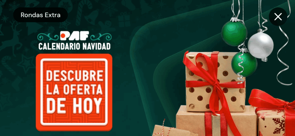 promoción de casino en la navidad 2025 de paf