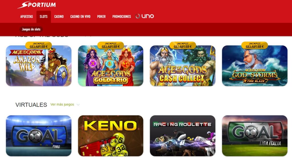 Donde encontras las apuestas virtuales en Sportium