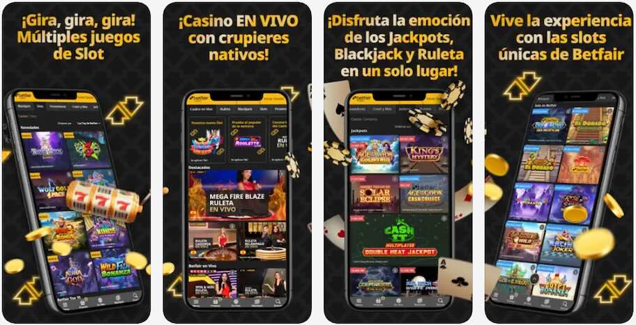 Capturas de pantalla app betfair móvil de Casino - app store