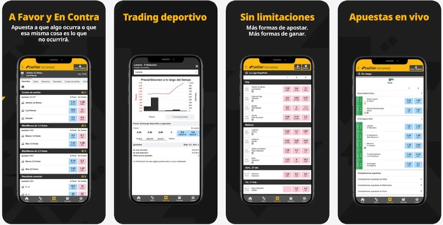 Capturas de pantalla app betfair móvil de Exchange -  app store