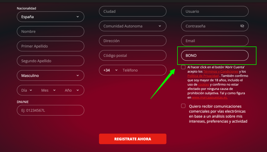 registro marcaapuestas paso 1