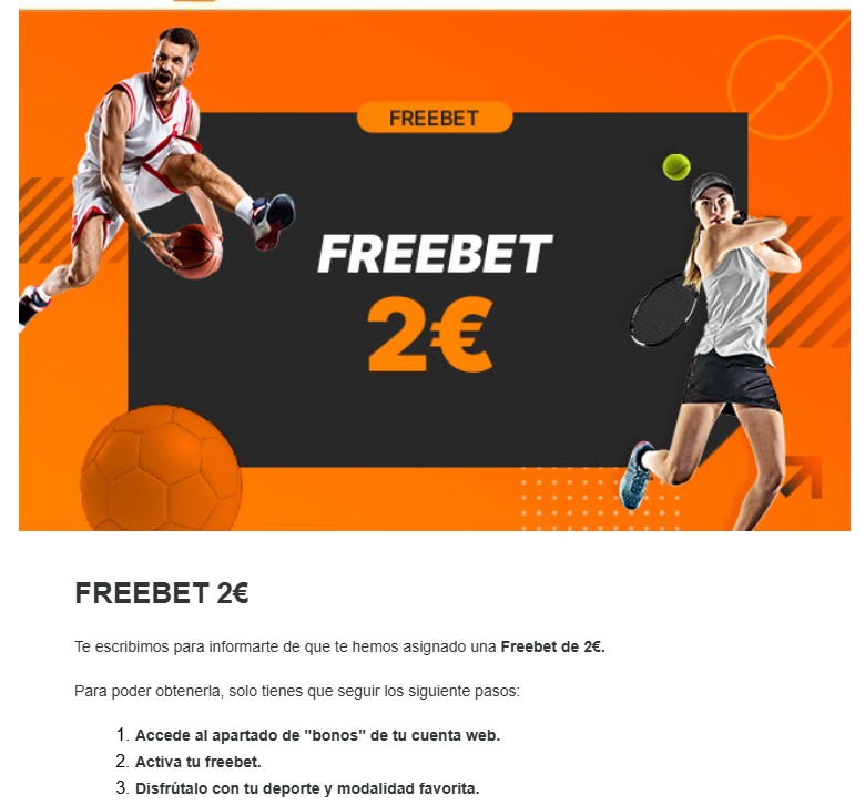 Freebet gratis Kirolbet email