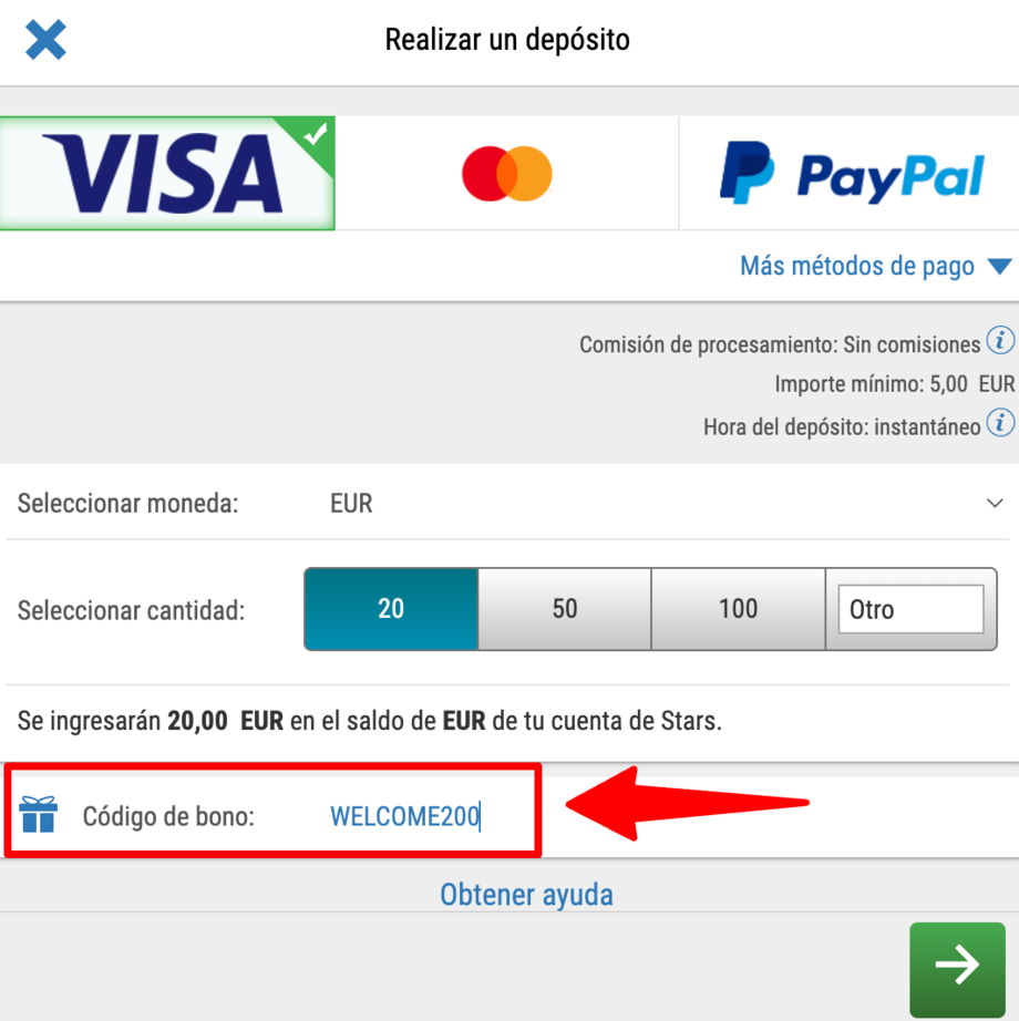codigo de bono pokerstars casino