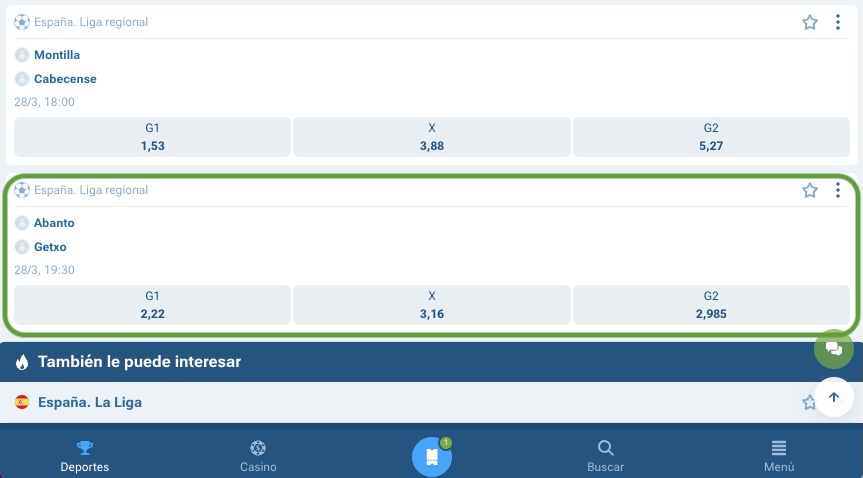 Captura de pantalla mercados de apuestas de futbol regional abanto vs getxo - rese&ntilde;a y opiniones de 1xbet Espa&ntilde;a