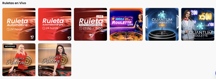 one play casino ruletas en vivo