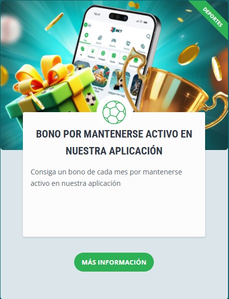 Bono de 22bet por mantenerse activo en la app