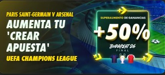 Aumentar crear apuesta Champions League