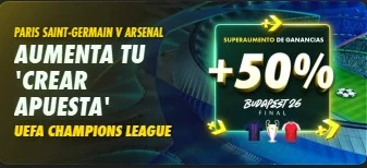 Aumento de apuesta del 50% en bet365 Final Champions League