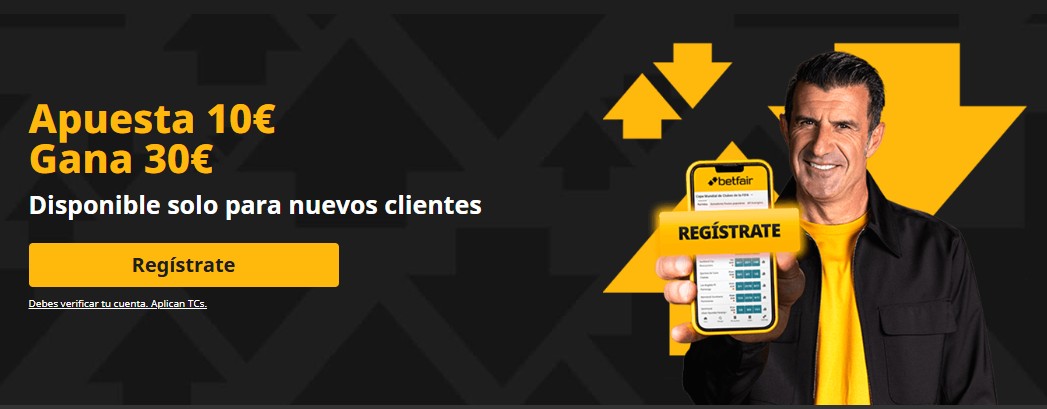 Bono Bienvenida Betfair apuesta 10€ obtén 30€