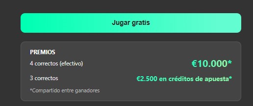 Reto 4 resultados bet365 y reparto de premios gratis