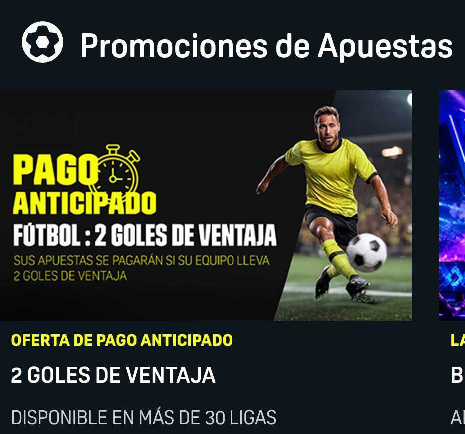 Funcion 2 goles de ventaja pago anticipado Daznbet