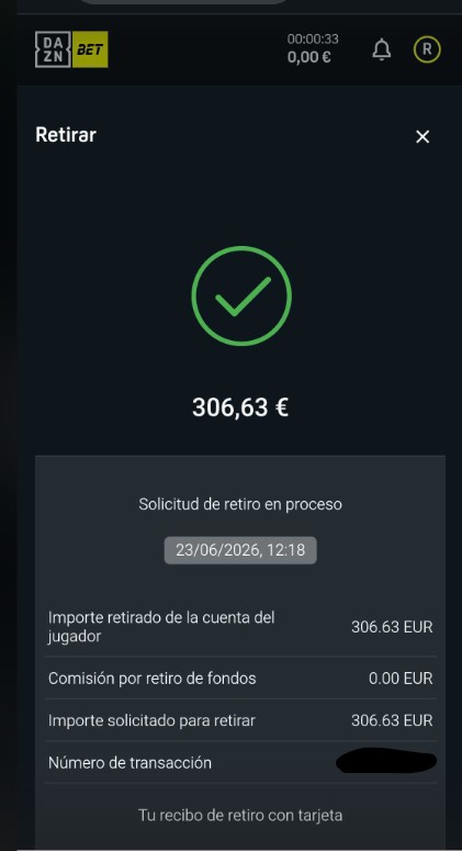 Retirada de fondos en Daznbet