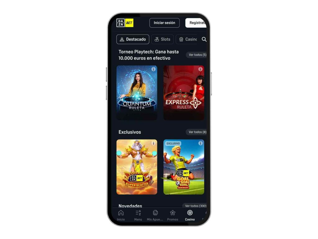 dazn bet vista previa movil 2