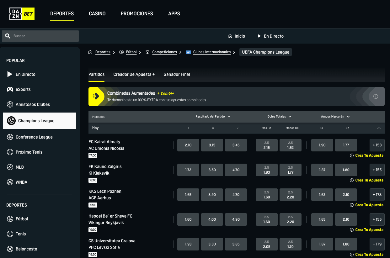 Imagen elemento pasos - crear apuestas con Betbuilder en DAZN Bet 2