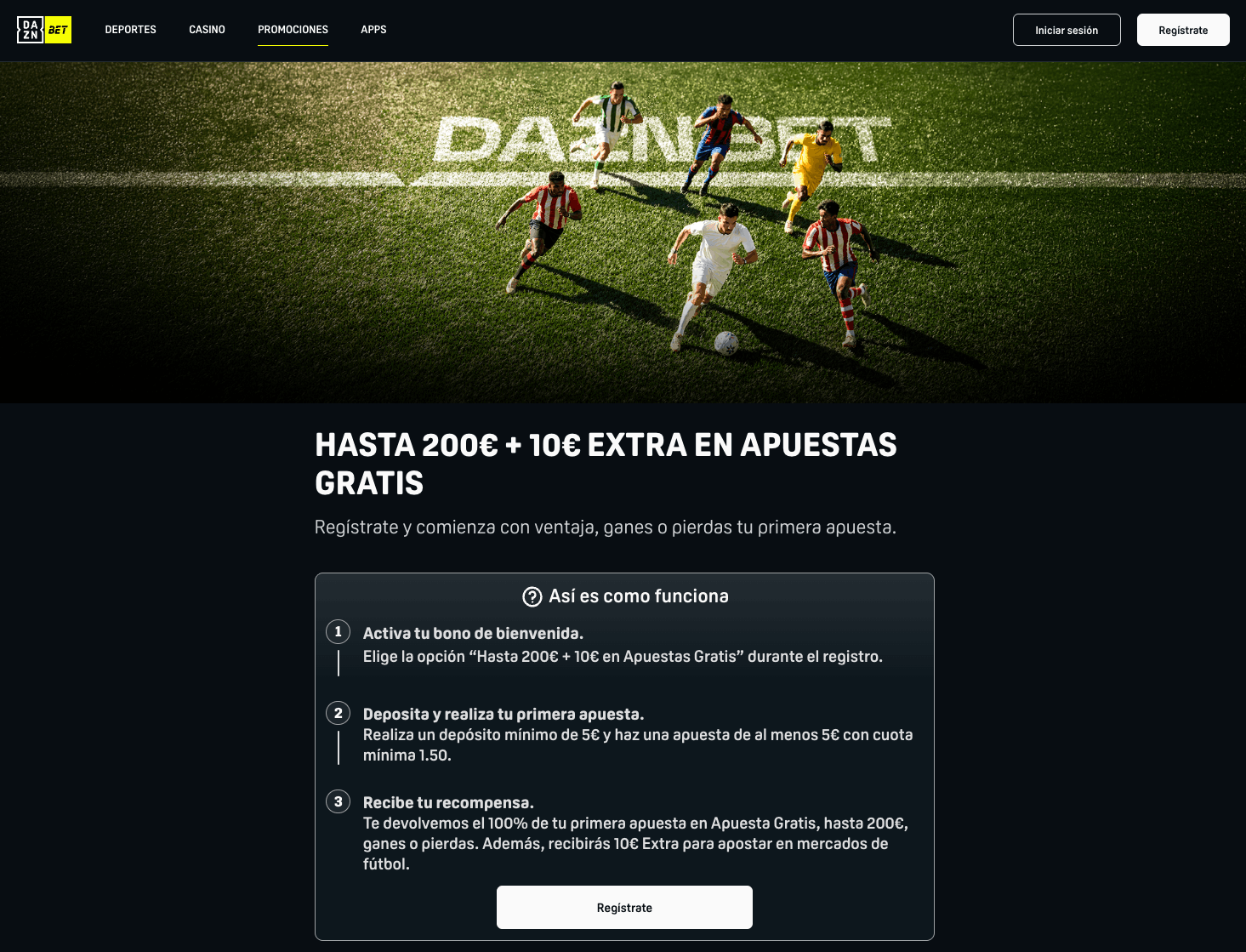 Imagen elemento pasos - crear apuestas con Betbuilder en DAZN Bet