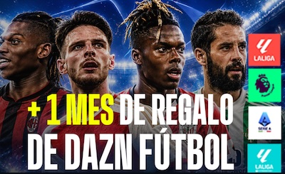 Imagen Daznbet bono bienvenida mes de regalo de Dazn Plan Futbol incluido